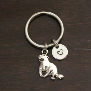 Beaver Key Ring/ Keychain / Zipper Pull - Beaver Gift - Beaver Lover - Beaver Keychain - Beaver Charm - River Animal - Aquarium - I/B/H