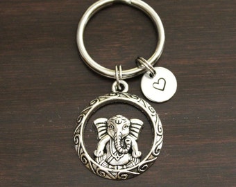 Elephant Key Ring/ Keychain / Zipper Pull - Ganesha - Ganesh Elephant Gift - Elephant Lover - Zoo Animal Gift - Safari Gift - I/B/H