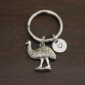 Ostrich Key Ring/ Keychain / Zipper Pull - Ostrich Lover - Ostrich Gift - Emu  Keychain - Emu Lover - Emu Gift - Australian Bird - I/B/H