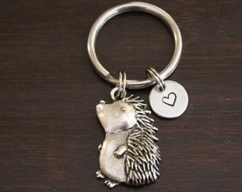 Hedgehog Key Ring/ Keychain / Zipper Pull - Hedgehog Keychain - Hedgehog Gift - Hedgehog Lover - Porcupine Keychain - Spiny Creature - I/B/H