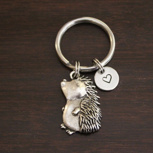 Hedgehog Key Ring/ Keychain / Zipper Pull - Hedgehog Keychain - Hedgehog Gift - Hedgehog Lover - Porcupine Keychain - Spiny Creature - I/B/H