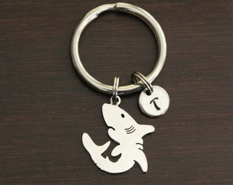 Shark Key Ring/ Keychain / Zipper Pull - Shark Gift - Shark Lover - Shark Keychain - Aquarium Keychain - Marine Animal - Great White - I/B/H