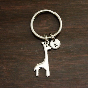 Giraffe Key Ring/ Keychain / Zipper Pull - Giraffe Keychain - Giraffe Gift - Giraffe Lover - Zoo Animal Gift - Safari Gift - I/B/H