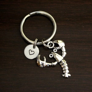 Lobster Key Ring/ Keychain / Zipper Pull - Lobster Gift - Lobster Lover Gift - Maine Keychain - Beach Lover - Fun Lobster Charm - I/B/H