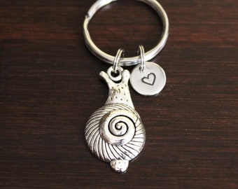Snail Key Ring/ Keychain / Zipper Pull - Snail Keychain - Snail Gift - Snail Lover - Slug Keychain - Beach Lover - Shell - Aquarium -I/B/H