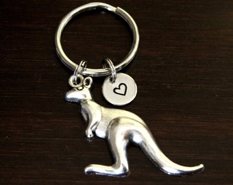 LARGE Kangaroo Key Ring/ Keychain / Zipper Pull - Kangaroo Gift - Kangaroo Lover - Joey - Roo Lover - Australia Gift - Aussie Gift - I/B/H