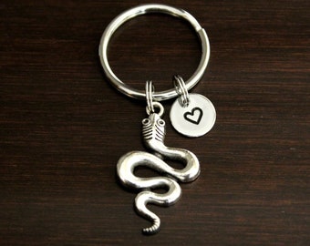 Snake Key Ring/ Keychain / Zipper Pull - Snake Lover - Reptile - Serpent - Snake Charmer - Slither - Ophidian - Asp - Adder - I/B/H