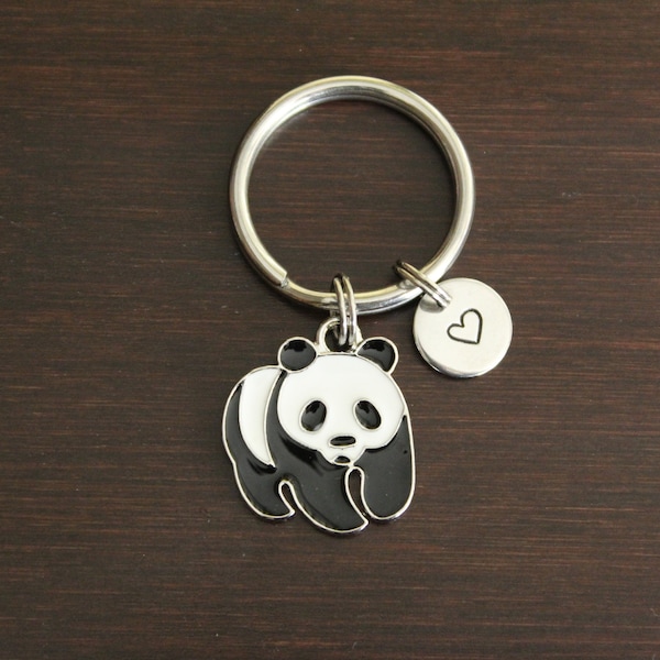 Panda Bear Ring/ Keychain / Zipper Pull - Panda Gift - Panda Lover - Panda Bear Charm - Panda Bear - Zoo Animal Keychain - I/B/H