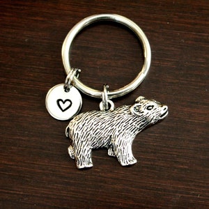 Bear Key Ring/ Keychain / Zipper Pull - Bear Gift - Bear Lover - Bear Charm - Grizzly Bear Keychain - Brown Bear - Black Bear - I/B/H