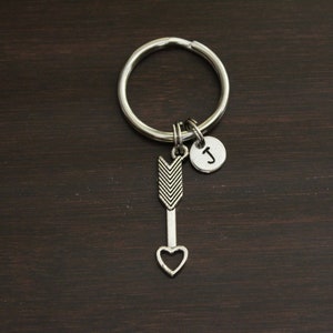 Follow Your Arrow Key Ring/ Keychain / Zipper Pull - Heart Arrowhead Keychain - Arrow Heart Keychain - Arrow Gift - Cupid&#39;s Arrow - I/B/H