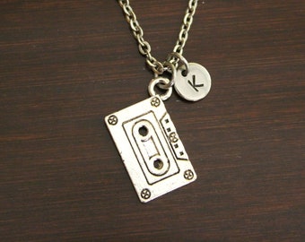 Cassette Tape Necklace - Radio Jewelry - Music Lover Gift - Music Teacher Necklace - Boombox Necklace - Tape Necklace - DJ Necklace - I/B/H