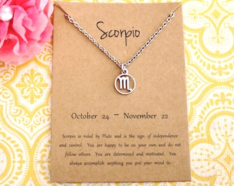 Scorpio Necklace Dainty - Scorpio Jewelry - Star Sign - Zodiac Necklace - Zodiac Jewelry - Astrological Sign - Constellation Jewelry