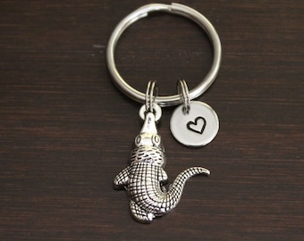Crocodile Key Ring/ Keychain / Zipper Pull - Alligator Keychain - Caiman Keychain - Gator Keychain - Gator Lover- Crocodile Lover - I/B/H