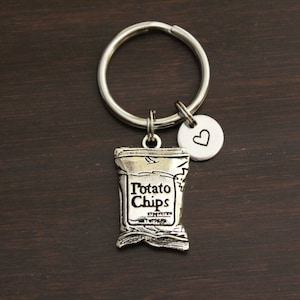 Potato Chips Key Ring/ Keychain / Zipper Pull - Potato Chips Gift - Potato Chips Keychain - Chips Lover Gift - Fast Food Lover - I/B/H