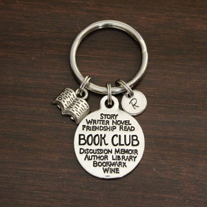 Book Club Collage Key Ring/ Keychain / Zipper Pull-Book Keychain-Book Lover Gift - Bookworm Gift - Librarian Gift - Librarian Keychain-I/B/H