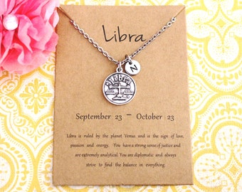 Libra Necklace - Libra Jewelry - Libra Gift - Star Sign - Zodiac Necklace - Zodiac Jewelry - Astrological Sign - Constellation Jewelry-I/B/H