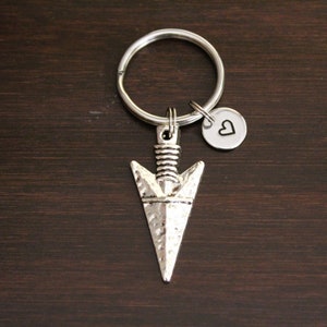 Arrow Key Ring/ Keychain / Zipper Pull - Arrowhead Keychain - Arrow Gift - Cupid&#39;s Arrow - Follow Your Arrow - I/B/H