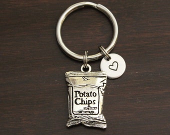 Potato Chips Key Ring/ Keychain / Zipper Pull - Potato Chips Gift - Potato Chips Keychain - Chips Lover Gift - Fast Food Lover - I/B/H