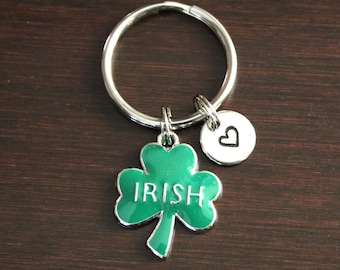 Green Four Leaf Clover Key Ring/ Keychain / Zipper Pull - Clover