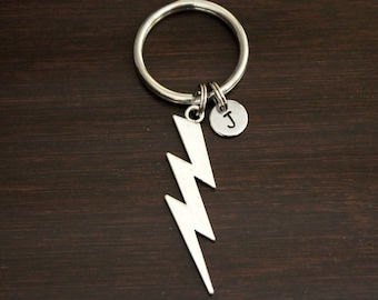 Lightning Bolt Key Ring/ Keychain / Zipper Pull - Lightning Gift - Lightning Storm Lover - Weather Man - Speed of Light-Lightning Fast I/B/H