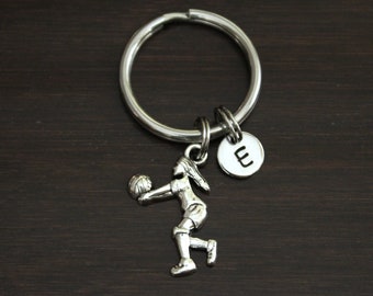 Volleyball Player Key Ring/ Keychain / Zipper Pull - Volleyball Gift - Sports Gift - Volleyball Lover - Athlete Gift - Sports Gift - I/B/H