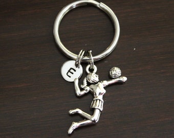 Volleyball Player Key Ring/ Keychain / Zipper Pull - Volleyball Gift - Sports Gift - Volleyball Lover - Athlete Gift - Sports Gift - I/B/H