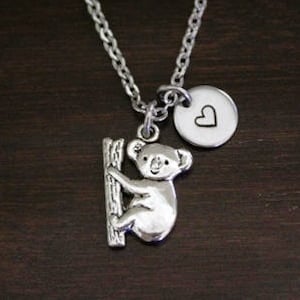 Koala Necklace - Koala Lover - Animal Lover Gift- Koala Gift - Australia Lover Gift - Zoo - Zoology - Koala Jewelry-Zookeeper Necklace-I/B/H