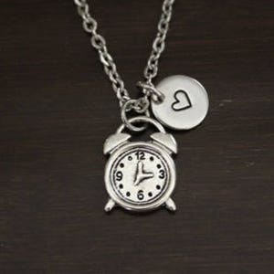 Clock Necklace - Clock Charm Gift - Clock Lover - Clock Jewelry - Clock Maker Gift - Time Jewelry - Time Necklace - Timepiece Jewelry- I/B/H