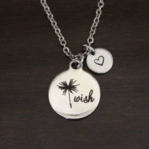 Wish Dandelion Necklace - Wish Jewelry - Make a Wish - Wish Necklace - Wish Gift - Dandelion Gift - Wish Lover Gift - 11:11 Gift - I/B/H