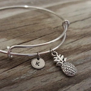 Pineapple Bangle Bracelet - Chef Gift - Baker Gift - Kitchen - Food Lover - Chef Bangle - Hawaiian Fruit - I/B/H
