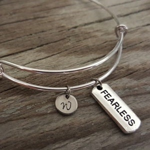 Fearless Bangle - Inspirational Bangle - Fearless Bracelet - Fearless Jewelry - I/B/H