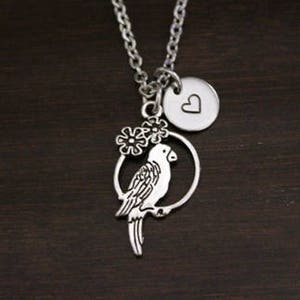 Parrot Necklace - Parrot Lover Necklace - Simple Bird Necklace - Toucan Necklace - Aviarist Gift - Exotic Bird - Bird Watcher Gift - I/B/H