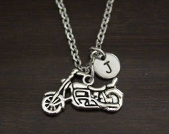 Motorcycle Necklace - Motorcycle Jewelry - Road Bike Lover Gift - Motorcycle Club Gift - Motorcycle Gang Necklace - Bike Charm Gift - I/B/H