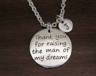 Gracias por criar el collar del hombre de mis sueños - collar de la madre en la ley - regalo de la madre en la ley - regalo de la mamá del marido - I / B / H