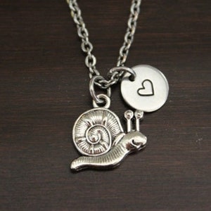 Snail Necklace - Snail Gift - Snail Lover - Snail Jewelry - Snail Charm - Gary Snail - Slug Necklace- Beach Lover Gift - I/B/H