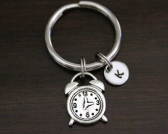 Clock Key Ring/ Keychain / Zipper Pull - Clock Lover - Clock Keychain - Time Keychain - Clockmaker Gift - Watchmaker Gift - I/B/H