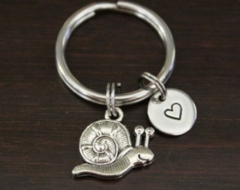Snail Key Ring/ Keychain / Zipper Pull - Snail Keychain - Snail Gift - Snail Lover - Slug Keychain - Beach Lover - Gary Snail Keychain-I/B/H