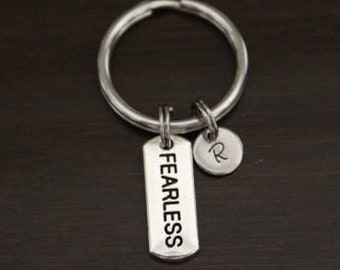 Fearless Key Ring/ Keychain / Zipper Pull - Inspirational Keychain - Be Fearless - I/B/H