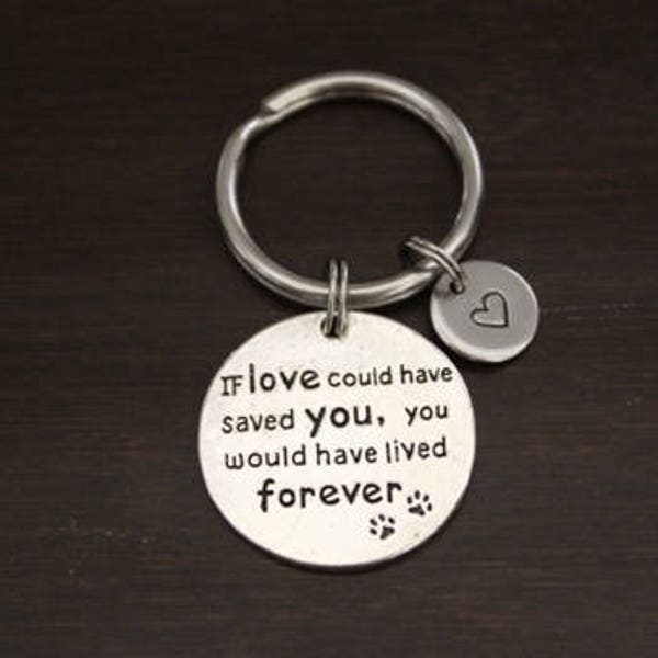 If Love Could Have Saved You, You Would Have Lived Forever KeyRing/Keychain/ZipperPull-Dog Memorial-Cat Memorial-Pet Memorial Keychain-I/B/H