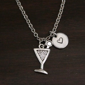 Martini Necklace -Martini Lover-Night on the Town Gift - Bartender Necklace - Waitress Necklace - Restaurant Necklace - Ladies Night - I/B/H