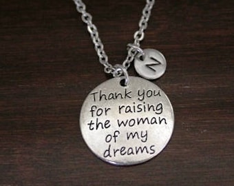 Gracias por criar a la mujer de mis sueños collar - madre en la ley collar-madre en la ley don-esposa de la señora regalo-marido regalo de la señora - I / B / H