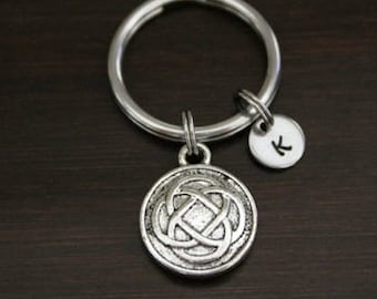 Celtic Knot Key Ring/ Keychain / Zipper Pull - Irish Keychain - Irish Knot Gift - Mystic Knot - Endless Knot - Timeless Knot - I/B/H