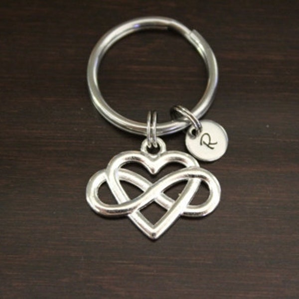 Infinity Heart Key Ring/ Keychain / Zipper Pull - Infinity Jewelry - Wife Keychain - Love Your - You're My Person - Infinity Sign -  I/B/H