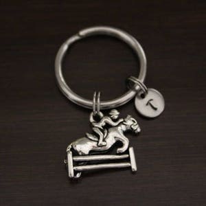 Jockey Key Ring/ Keychain / Zipper Pull - Horse Gift - Jockey Horse Keychain - Horse Racing Keychain - Horse Racing Gift - I/B/H