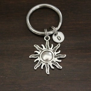 Sun Key Ring/ Keychain / Zipper Pull - Sun Keychain - Sun Gift - Sun Lover - Beach Lover Keychain - Sun Tanning Keychain -  I/B/H