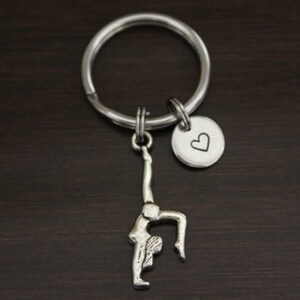 Gymnast Key Ring/ Keychain / Zipper Pull - Dancer Gift - Ballerina Gift - Gymnastics Gift - Athlete - I/B/H