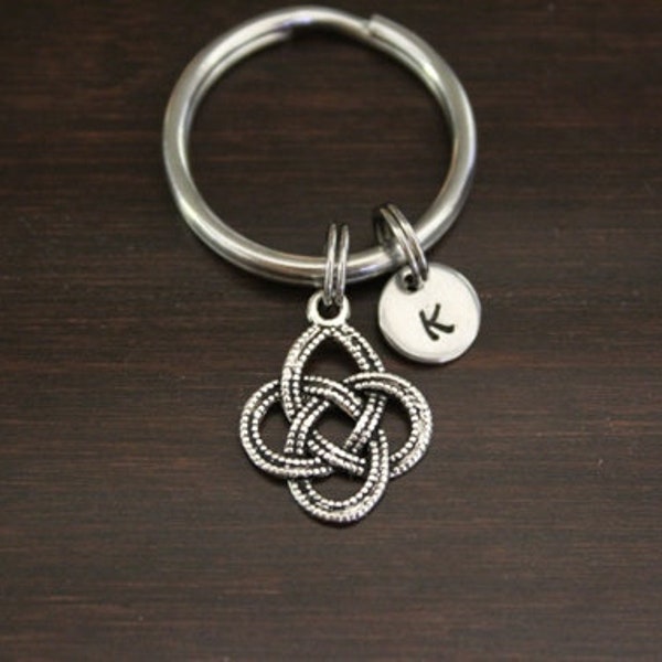 Celtic Knot Key Ring/ Keychain / Zipper Pull - Irish Keychain - Irish Knot Gift - Mystic Knot - Endless Knot - Timeless Knot - I/B/H