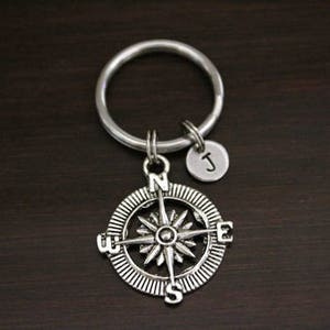 Compass Key Ring/Keychain/Zipper Pull - Off To College - No Matter Where Gift - Compass Gift - Find Yourself Gift -Wanderer Keychain- I/B/H