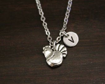 Chicken Necklace - Chicken Gift - Chicken Lover - Animal Lover - Farm Gift - Chicken Jewelry - Stocking Stuffer - Farmer Necklace - I/B/H