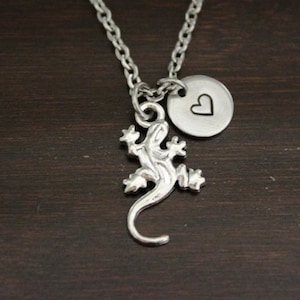 Gecko Necklace - Gecko Jewelry - Lizard Jewelry - Lizard Necklace - Newt - Lizard Gift - Lizard Lover - Salamander - Gecko Lover - I/B/H